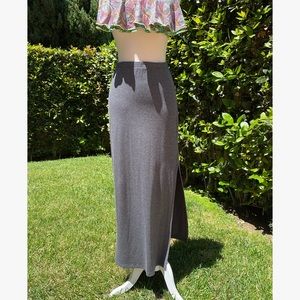 Gray Maxi Skirt